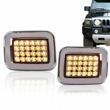 税込 CNNELL クリスタル LED パークシグナル ウインカー オレンジ アンバー クリア クローム 03-09y ハマー H2 即決 即納 04 05 06 07 08_画像2