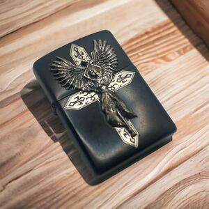 限定品 ジッポー ハードメタル ブラック エンジェル 十字架 クロス / ZIPPO HARDMETAL BLACK ANGEL CROSS