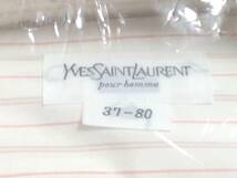 新品未開封 YVES SAINT LAURENT イヴサンローラン レギュラーカラー長袖シャツ 37-80 メンズビジネスシャツ カスケードストライプ_画像6
