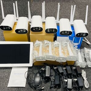 最新 ワイヤレス防犯カメラ6台セット 10.1インチLCDモニター暗視撮影 H.265映像圧縮技術【1TB HDD内蔵】