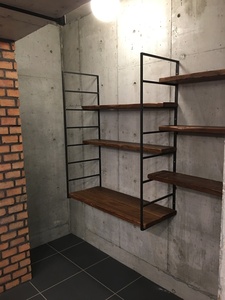  limited amount ladder 2 pcs + shelves board 4 sheets iron ladder shelf old material wall attaching shelves display shelves ladder shelves display shelf storage shelves lino beige .n