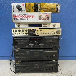 ω希少【オーディオセット 初代ファミコン ソニー アイワ ビクター TEAC TD-W313MK2 ダブルカセットデッキ V-510 マイクミキサー】TK00795