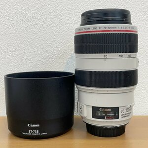 ω希少【CANON キャノン EF70-300mm F4-5.6L IS USM 超望遠ズームレンズ フルサイズ対応 手ぶれ補正 レンズフード付き 美品】KH10373