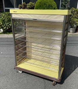 §綺麗【エレクター/ERECTA 配膳車 常温配膳車 シャッター式 カート 台車 ワゴン 病院 老人ホーム 保育園 介護 学校 】N10033