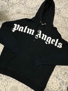 palm angels フロント　アーチロゴ　パーカー　Lサイズ　ブラック