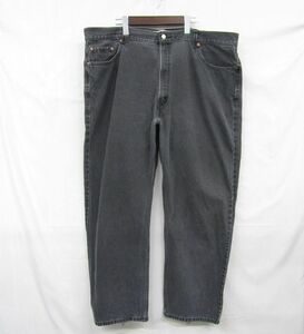 先染め ビックサイズ W46 L32 Levi’s 550 ブラック デニム パンツ テーパード ジーンズ ジーパン リーバイス 古着 ビンテージ 3O1212