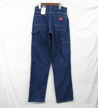 サイズ 28UL Dickies デニム パンツ ジーンズ ジーパン ワーク ペインター 濃紺 ディッキーズ 古着 ビンテージ 3O1514_画像2