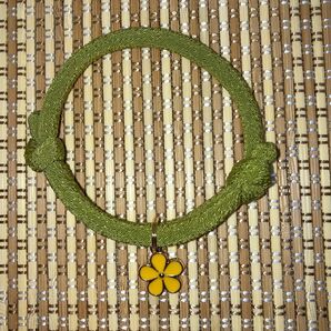 和風 猫の首輪 ちりめん細紐(子猫〜小柄な成猫用)もえぎ・無地