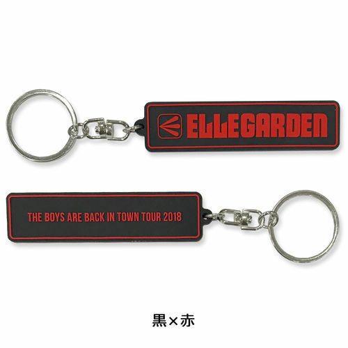 送料無料 黒×赤　キーホルダー　ELLEGARDEN THE BOYS ARE BACK IN TOWN TOUR　2018　ONE　OK　ROCK　エルレ　ワンオク　グッズ