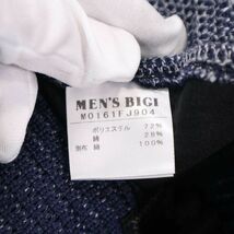 MEN'S BIGI メンズビギ 通年 ニット アンコン テーラード ジャケット ブレザー Sz.1　メンズ　I3T01328_9#O_画像8