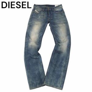 イタリア製★ DIESEL ディーゼル 【LARKEE 0075L】 ダメージ加工★ ストレート デニム パンツ ジーンズ Sz.29　メンズ　I3B00720_A#R