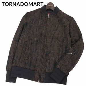 美品 20AW★ TORNADOMART トルネードマート イタリア製生地★ ロッキークランブル ジャカード MA-1 ジャケット Sz.M　メンズ　I3T01589_A#O