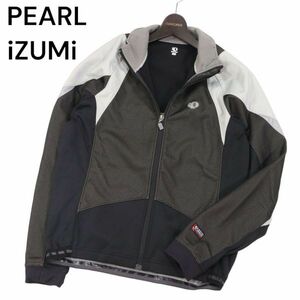 PEARL iZUMi パールイズミ 秋冬 裏フリース★ 防風 ウインドブレーク サイクル ジャケット Sz.M　メンズ 自転車　I3T01542_A#N