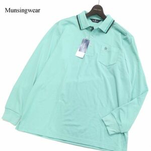 【新品 未使用】 Munsingwear マンシングウェア 速乾 ドライサポート★ 長袖 ポロシャツ Sz.LL　メンズ ゴルフ 大きいサイズ　I3T01562_A#C