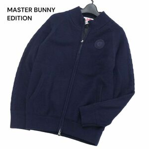 MASTER BUNNY EDITION マスターバニー パーリーゲイツ ウール&カシミヤ★ ニット ジャケット ブルゾン Sz.2　メンズ ゴルフ　I3T01688_A#N