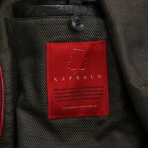 KAPRAUN カプラウン 秋冬 羊革★ ラム レザー ジャケット コート Sz.48　メンズ 黒　I3T01690_A#N_画像6