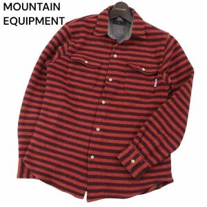 MOUNTAIN EQUIPMENT マウンテン イクイップメント 秋冬 ウール混★ ボーダー 長袖 シャツ Sz.S　メンズ アウトドア　I3T01545_A#B