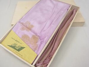 平和屋2■和装小物　帯締め・帯揚げセット　舞桜文　金彩　逸品　we2305