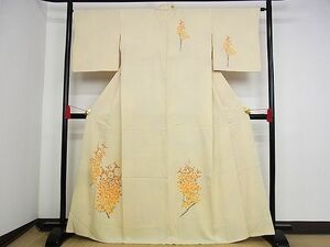 平和屋-こころ店■訪問着　作家物　枝花文　着丈165cm　裄丈67cm　正絹　逸品　B-np8623