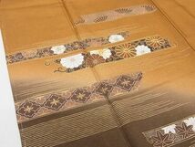 平和屋-こころ店■訪問着　駒刺繍　花唐草文　暈し染め　金彩　着丈160cm　裄丈62cm　正絹　逸品　未使用　A-zi6143_画像4