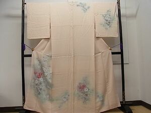 平和屋1■訪問着　友禅　刺繍　雪輪菊花文　暈し染め　逸品　yc9897