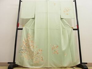 平和屋野田店■訪問着　刺繍　枝梅花文　金糸　逸品　n-ip1155