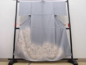 平和屋野田店■豪華色留袖　友禅　牡丹花文　暈し染め　逸品　n-kn0866