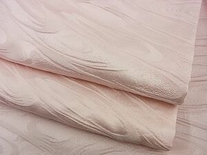 平和屋野田店■上質な色無地　流水地紋　桜色　逸品　n-kg3581