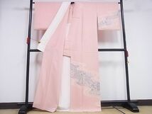 平和屋-こころ店■訪問着　単衣　絞り　切嵌花唐草文　着丈163cm　裄丈66cm　正絹　逸品　B-zg6332_画像2