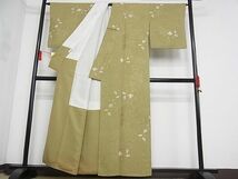 平和屋-こころ店■上質な小紋　草花文　着丈156cm　裄丈65cm　正絹　逸品　B-oa6565_画像3