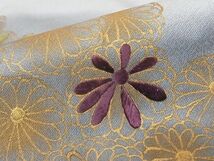 平和屋-こころ店■訪問着　刺繍　霞草花文　暈し染め　金彩　着丈154.5cm　裄丈62cm　正絹　逸品　A-br5870_画像5