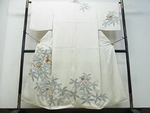 平和屋2■訪問着　刺繍　花籠文　金彩　逸品　ox3242_画像1