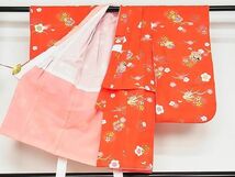 平和屋-こころ店■七五三　女の子　３歳　祝着　三つ身　襦袢・被布セット　舞花文　B-ey5850_画像2