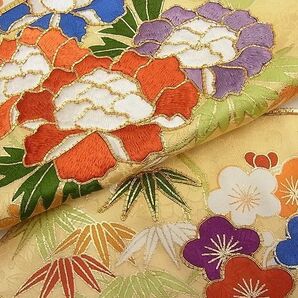 平和屋野田店■豪華振袖 駒刺繍 地紙草花文 金彩 逸品 n-ar3758の画像7