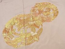 平和屋1■豪華色留袖　総刺繍　駒刺繍　鳳凰丸に春秋　伊と幸　上代68万　仮絵羽　逸品　未使用　tx9198_画像4