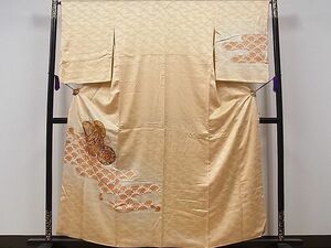 平和屋1■訪問着　鼓　エ霞吉祥花文　暈し染め　金彩　逸品　ch3962