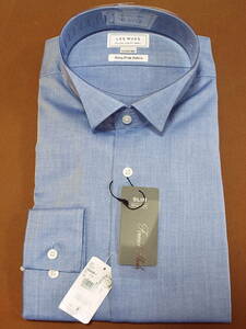 珍しい青系ウィングカラードレスシャツ(LLサイズ)43ー86