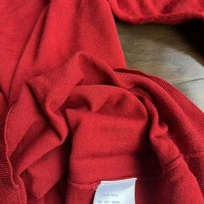 EDIFICE エディフィス Ｖネック ニット ウール 赤 長袖 ベイクルーズ レッド 40サイズ メンズの画像5