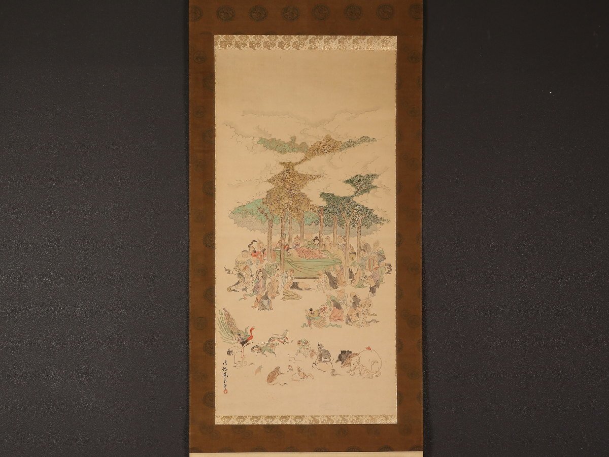 真作】 掛軸・東皐心越（1639～1696）・仏画・江戸時代初期に中国から