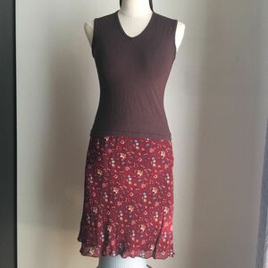 Burgundy skirt from Venice 