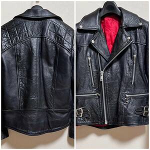 70s rider's jacket DISCHARGE Real Leather long Jean punk hard core Vintage Lewis Leathers Lewis Leathers 666la rocker 