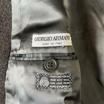 1円 GIORGIO ARMANI 【最高級の品格】ジョルジオアルマーニ ダブル チェスターコート 50 XLサイズ ロング丈 ウール ロングコート_画像6