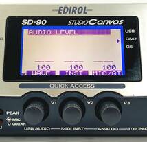 Roland EDIROL SD-90 Studio Canvas MADE in JAPAN 音源モジュール 取扱説明書付属 ローランド【通電OK 現状品】_画像3