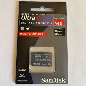 Неокрытый Sandisk Memory Stick 4GB Ultra II MemoreStick Pro Duo Card Card Memory Carm New неиспользованная