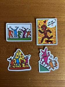 キースヘリング Keith Haring ステッカー 4枚 ポップアート set s セット