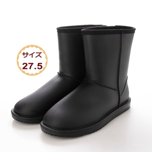  Short rain boots snow boots mouton boots protection against cold boots heat insulation . slide bottom men's 21076-blk-275