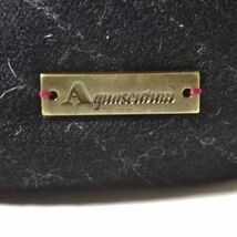 新品 Aquascutum LONDON アクアスキュータム ロンドン 日本製 秋冬 ウール ハンティング キャップ 帽子 黒 M-S 56cm メンズ 男性 紳士用_画像4