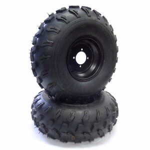 タイヤ ホイール 8インチ 4穴 左右 2本 セット 19×7.00-8 ATV 四輪バギー など チューブレス バイク 汎用