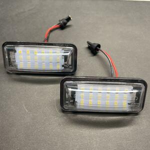 スバル LED18発×2 ナンバー灯 レガシィ B4/レガシィアウトバック/インプレッサ/WRX S4/フォレスター/レヴォーグ/エクシーガ/トヨタ 86 ZN6