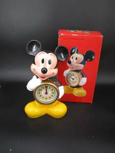 即決　ミッキーマウス　フィギュア　ミッキー　フォー　キッズ　ディズニー　目覚まし時計　置時計　未使用？　後ろ蓋無　（BSX5